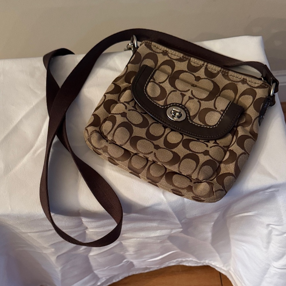 Coach Brown Signature Crossbody Bag